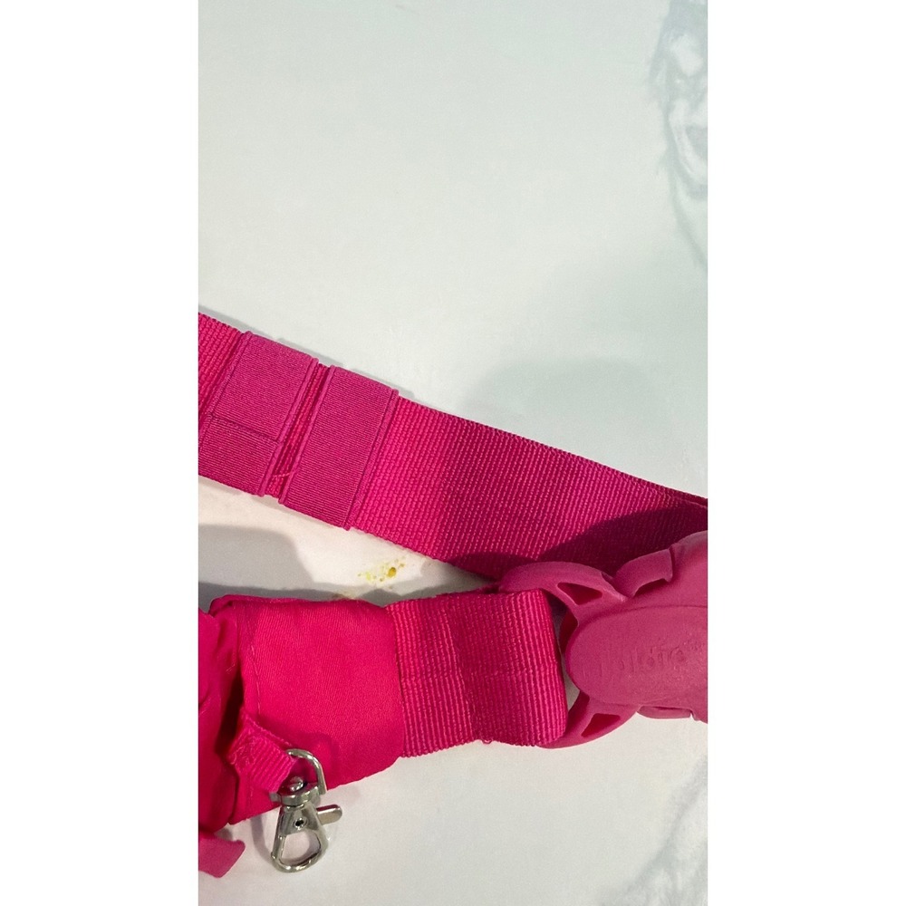 The Foldie Belt Bag Hot Pink Nylon RFID Safe Waist Pack Crossbody Travel Bag - Picture 4 of 5